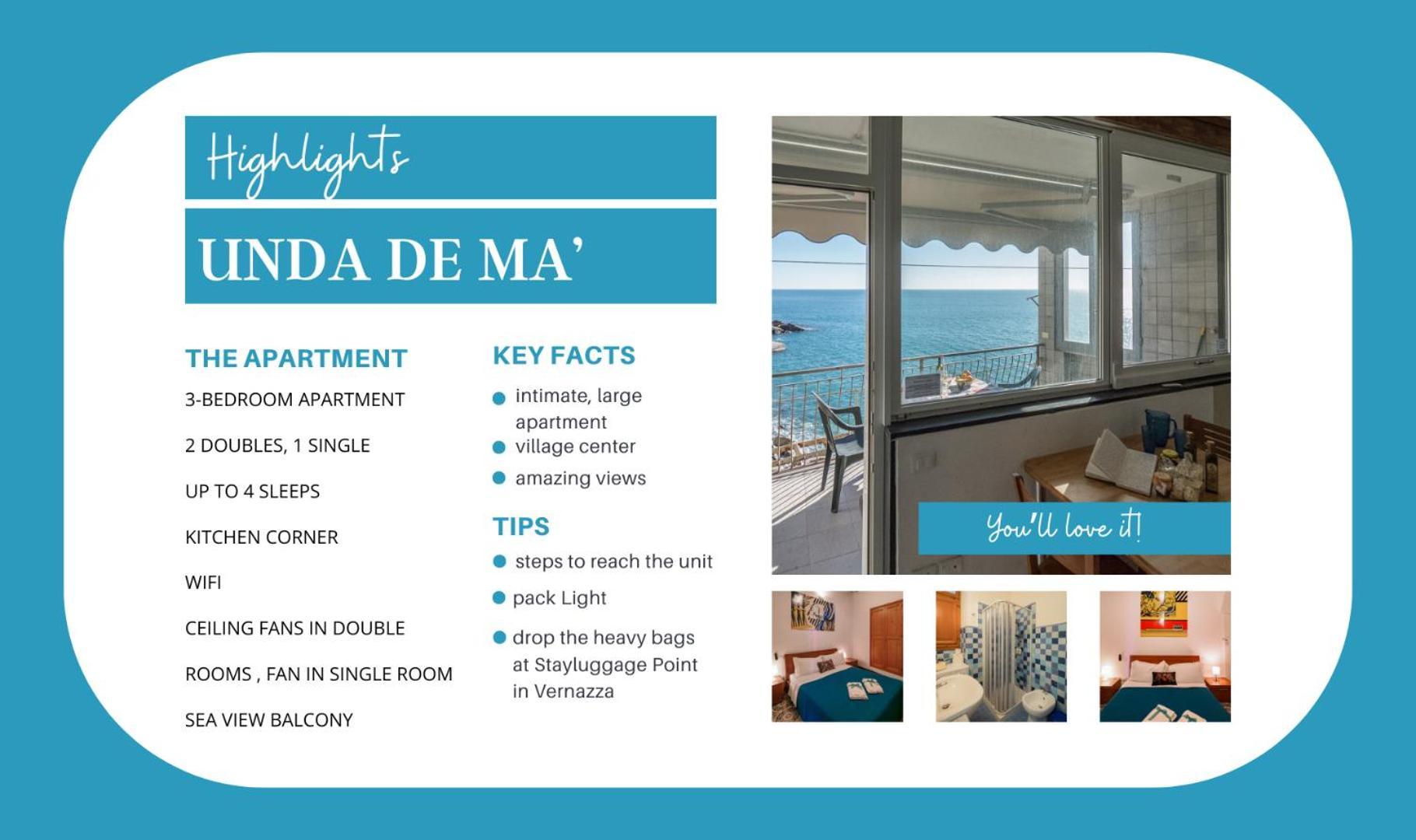 Unda De Ma Sea View Terrace Apartment Vernazza
